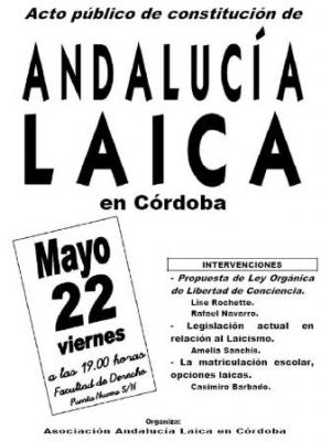 Presentación Córdoba Laica. 22 de mayo de 2009
